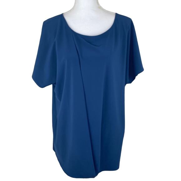 Soft Surroundings Women's Go Lively Travel Tee Drape Tunic Blue Size M 2DW78 - Picture 5 of 8